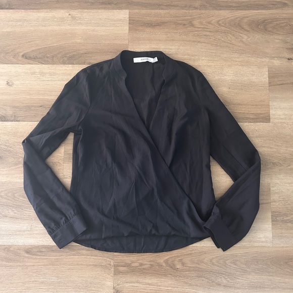 JustFab Woman’s Sheer Wrap Blouse- EUC - Picture 1 of 12